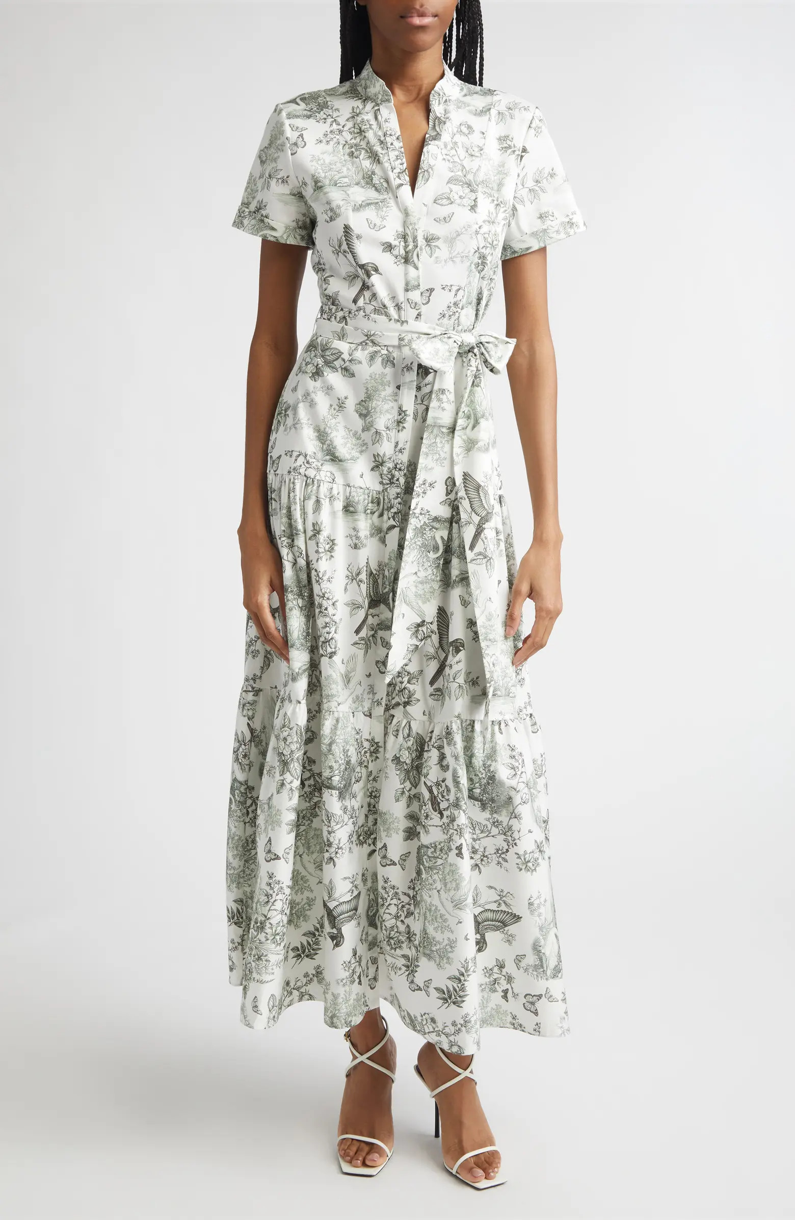 Lucy Toile Print Belted Maxi Shirtdress | Nordstrom