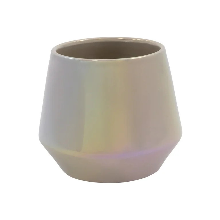 Mainstays Cosmo 4.7" x 4.7" x 4" Round Gray Ceramic Planter | Walmart (US)