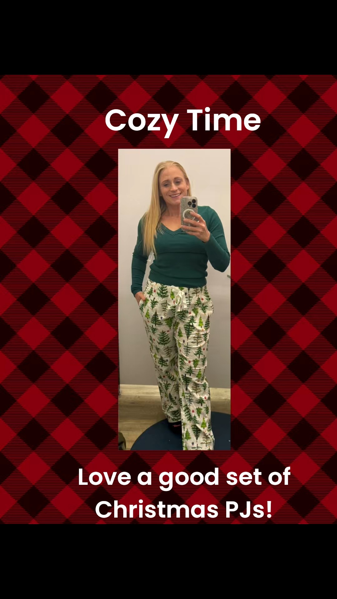 Throw on a set of holiday PJs, holiday mood instantly activated 🎄🤶🌲🧑‍🎄

****Wearing a Medium in both top & bottom ***
5'3"
149lbs 

#LTKFindsUnder50 #LTKGiftGuide #LTKHoliday