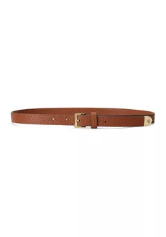 Pebbled Leather Skinny Belt | Belk