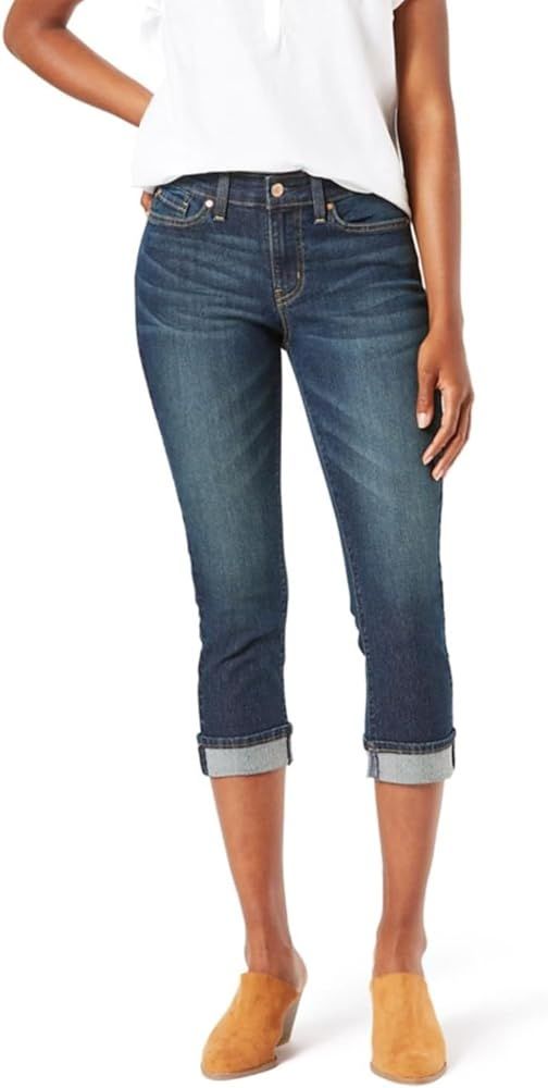 Signature by Levi Strauss & Co. Gold Women's Mid-Rise Slim Fit Capris (Available in Plus Size) | Amazon (US)