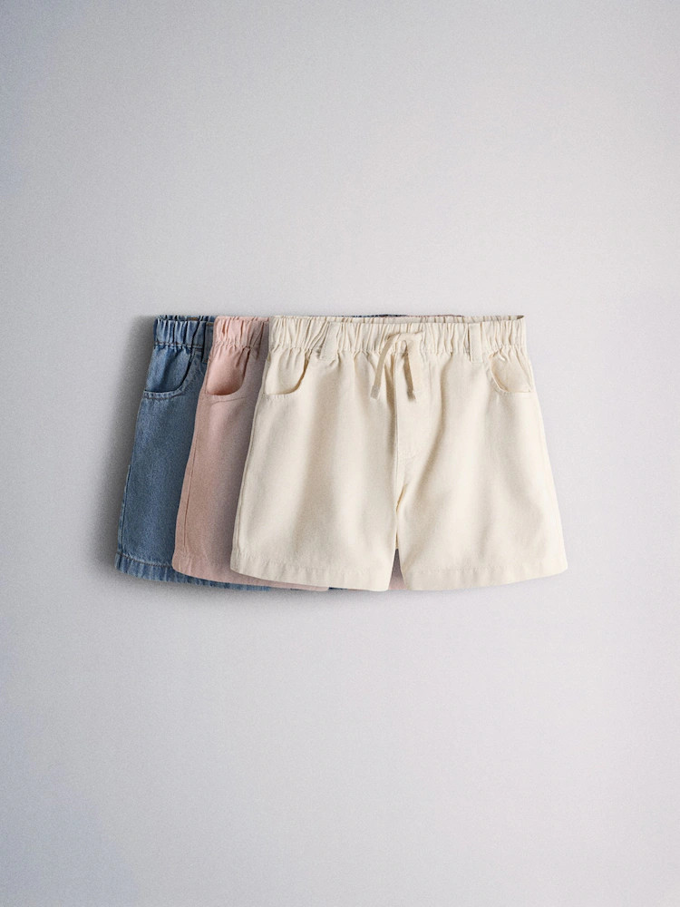 The Set 3 Pack Denim Shorts Pink/Blue/Cream | Next US