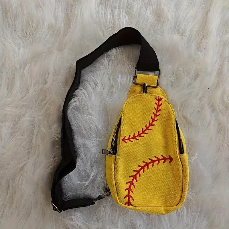 Fashion Baseball Print Chest Bag Outdoor Sports Crossbody - Temu | Temu Affiliate Program