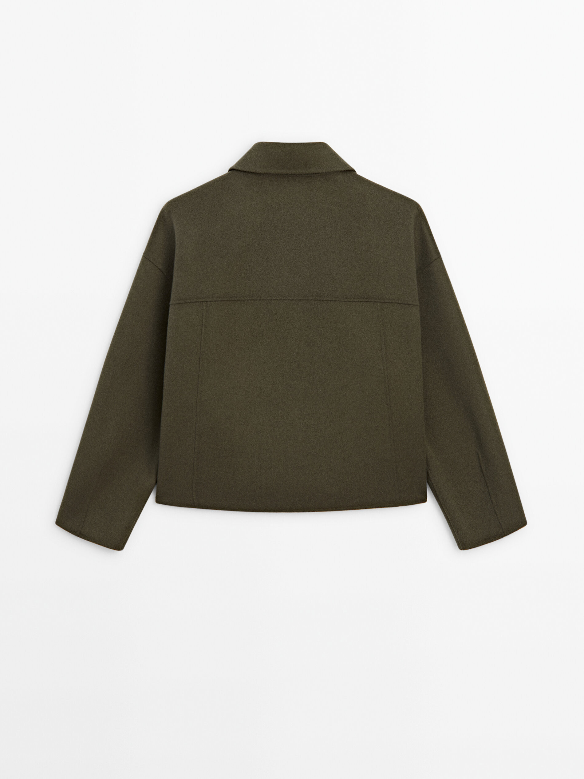 Short wool blend coat with fastening detail | Massimo Dutti US