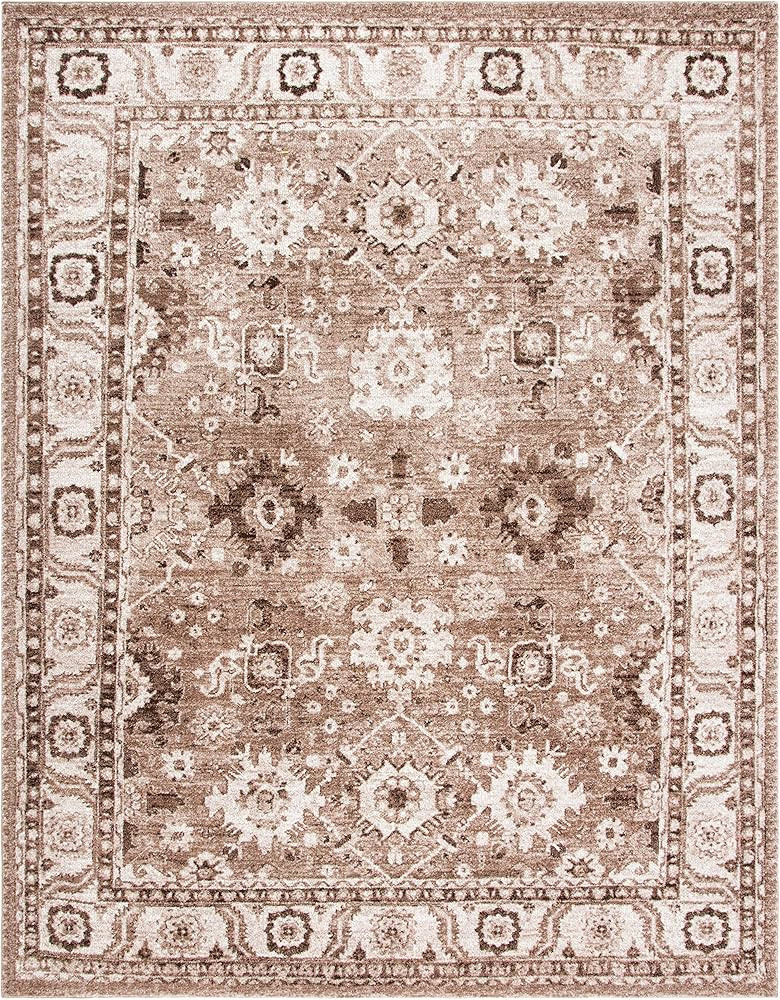 SAFAVIEH Vintage Hamadan Collection Area Rug - 8' x 10', Taupe, Oriental Traditional Persian Design, | Amazon (US)