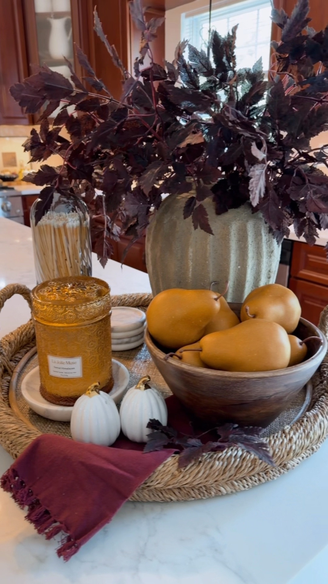 FALL KITCHEN ISLAND
#falldecor #fallcandle #rattantray #fallstems #kitchenstyling #amazonhome

#LTKU #LTKSeasonal #LTKHome