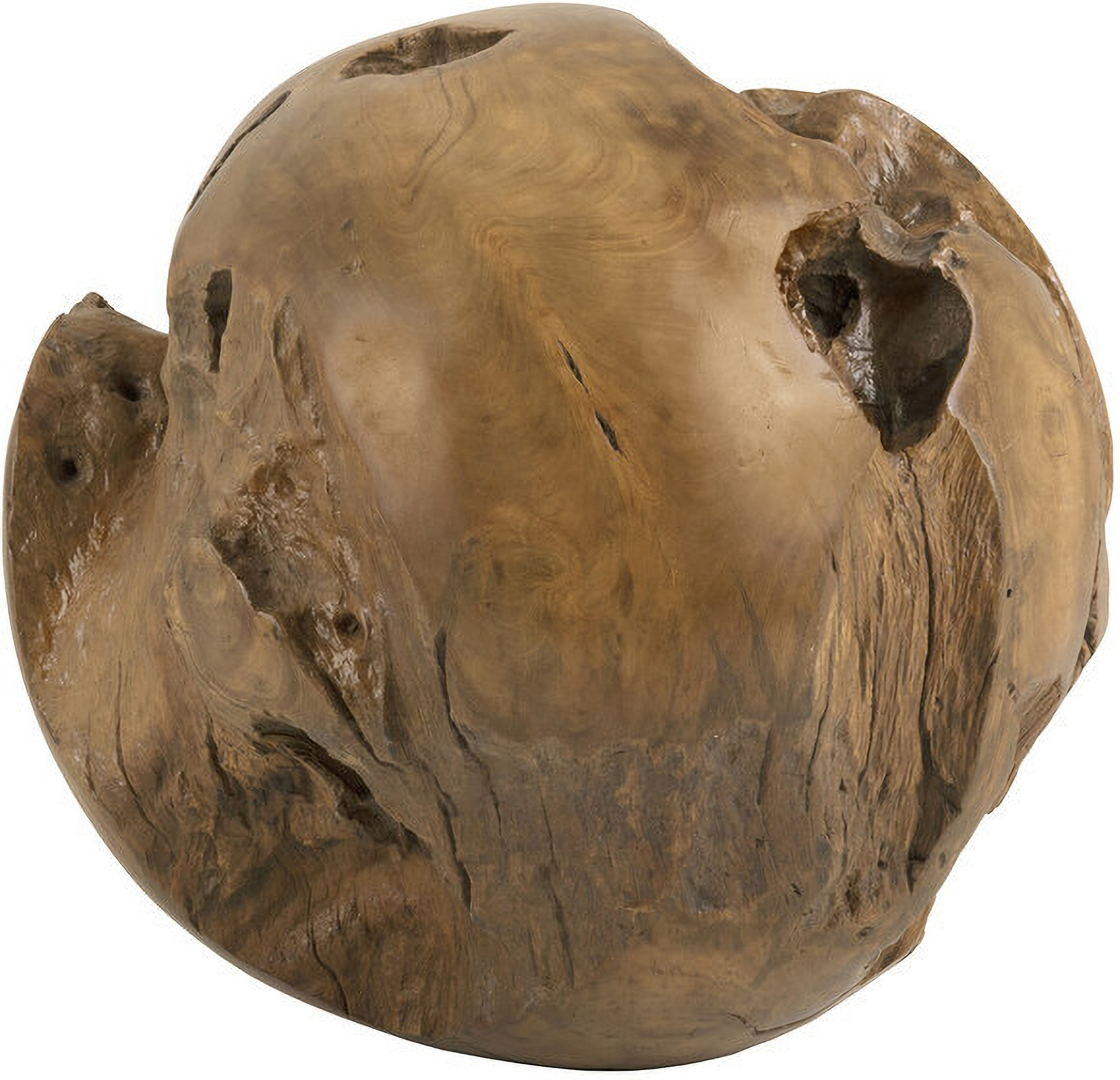 Teak Root Sphere 14-16 inches In Natural Brown | 1stopbedrooms