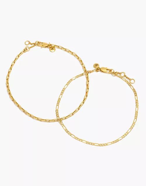 Two-Pack Chain Anklet Set | Madewell