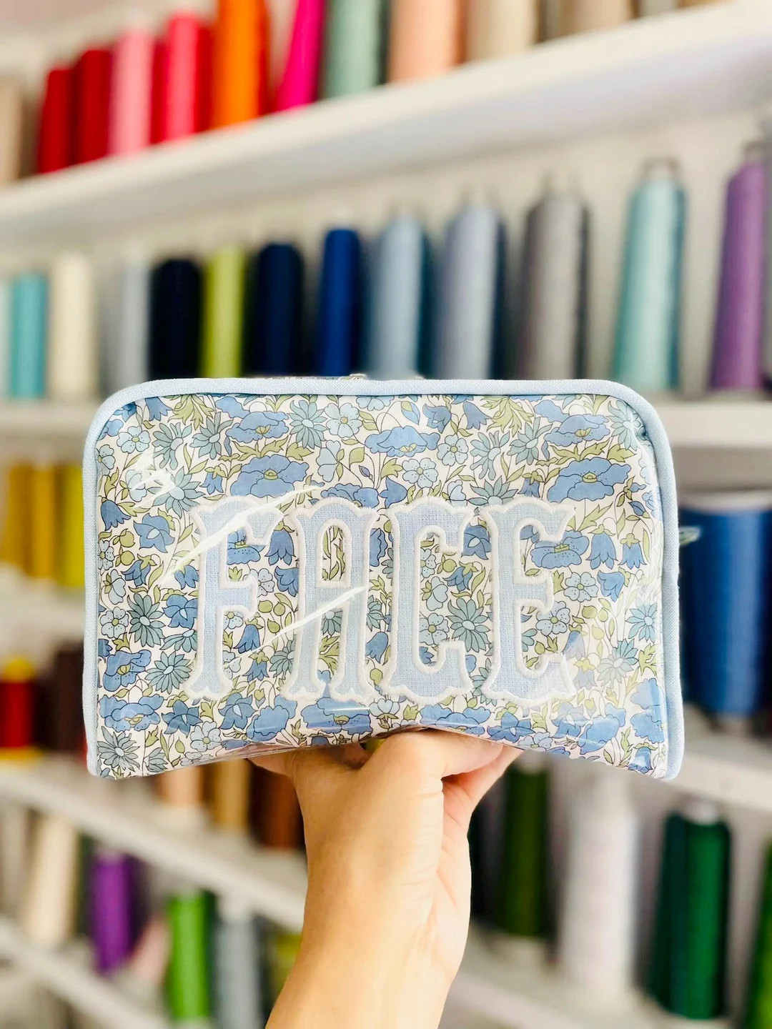 Liberty Fabric Toiletry Travel Cosmetic Pouch Lined in Vinyl Interior and Exterior - Etsy | Etsy (US)