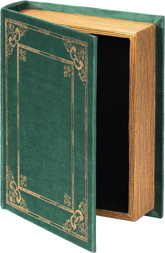 Decorative Vintage Book Shaped Trinket Storage Box- Green | Amazon (US)