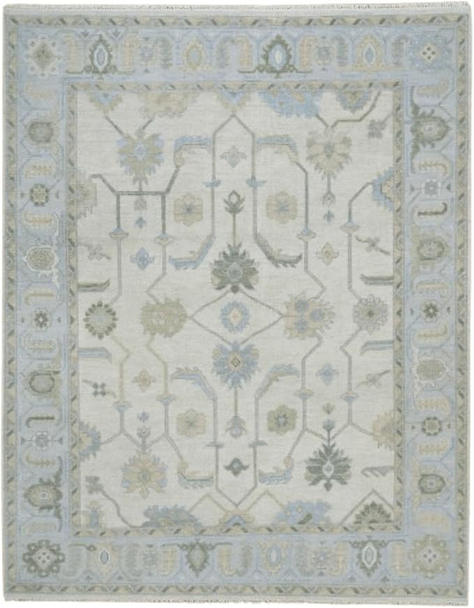 Premium Hand Knotted Oriental Turkish Oushak Rug, Authentic Decorative Floral Accent Woolen Rug f... | Amazon (US)