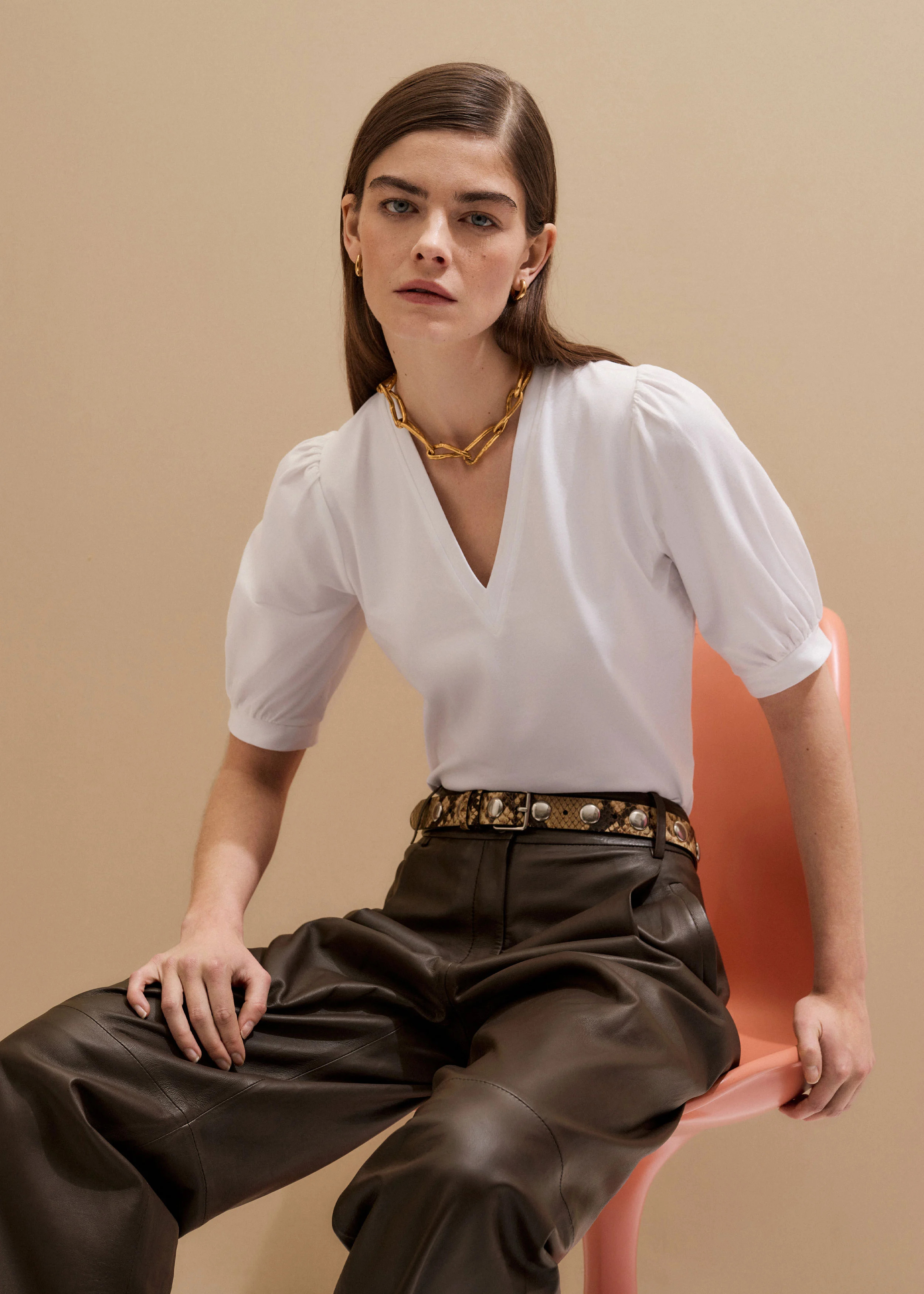 Feminine Sleeve Tee Stretch Cotton | ME+EM Global (Excluding US)