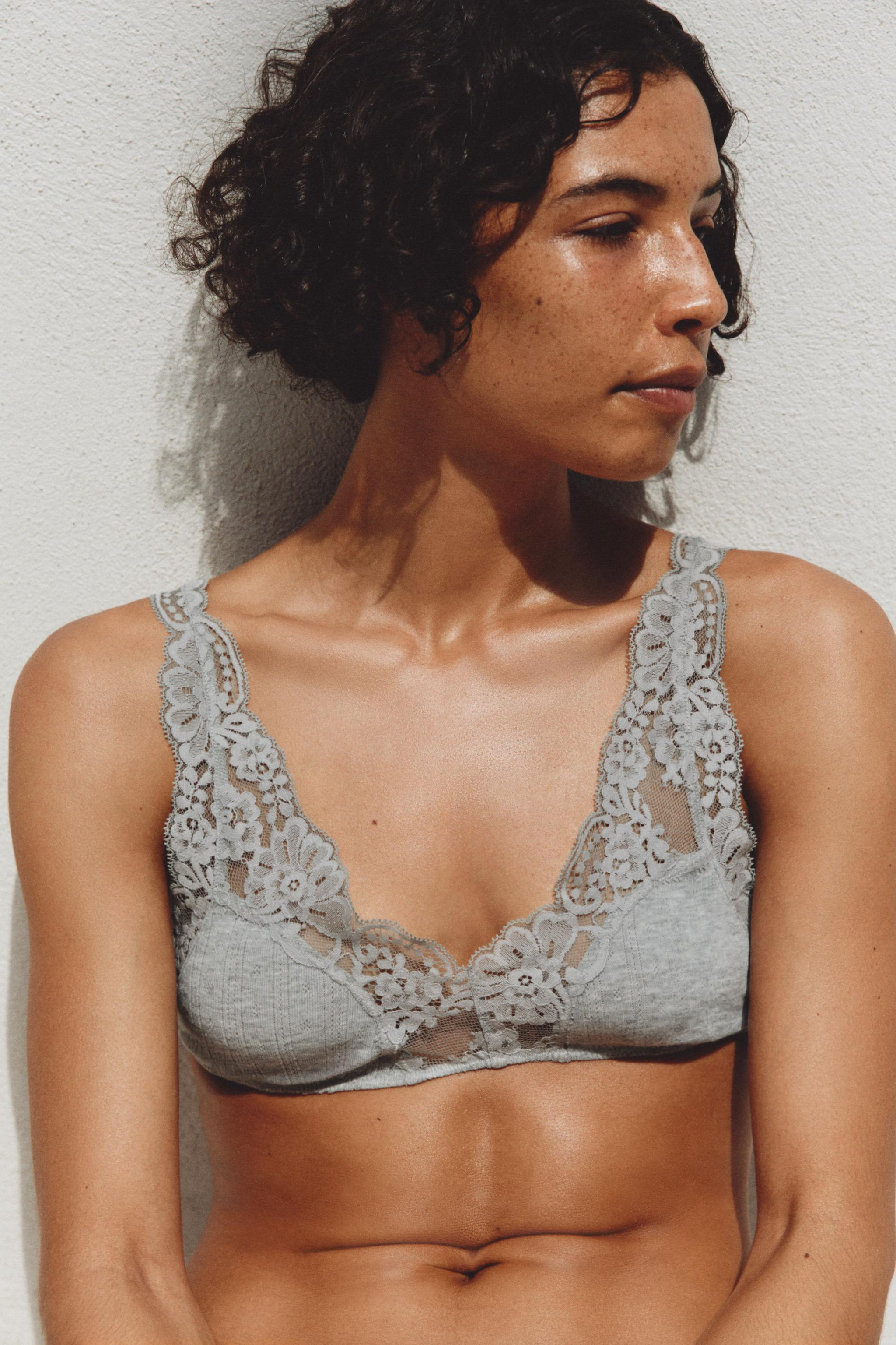 POINTELLE LACE BRALETTE | Zara UK