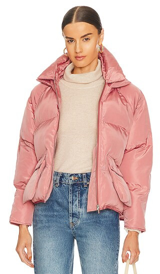 Pluto Puffer Jacket in Rose | Revolve Clothing (Global)