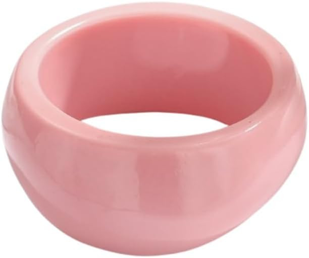 Colorful Resin Geometric Bangle Bracelet for Women Retro Acrylic Round Circular Wristband Bracele... | Amazon (US)