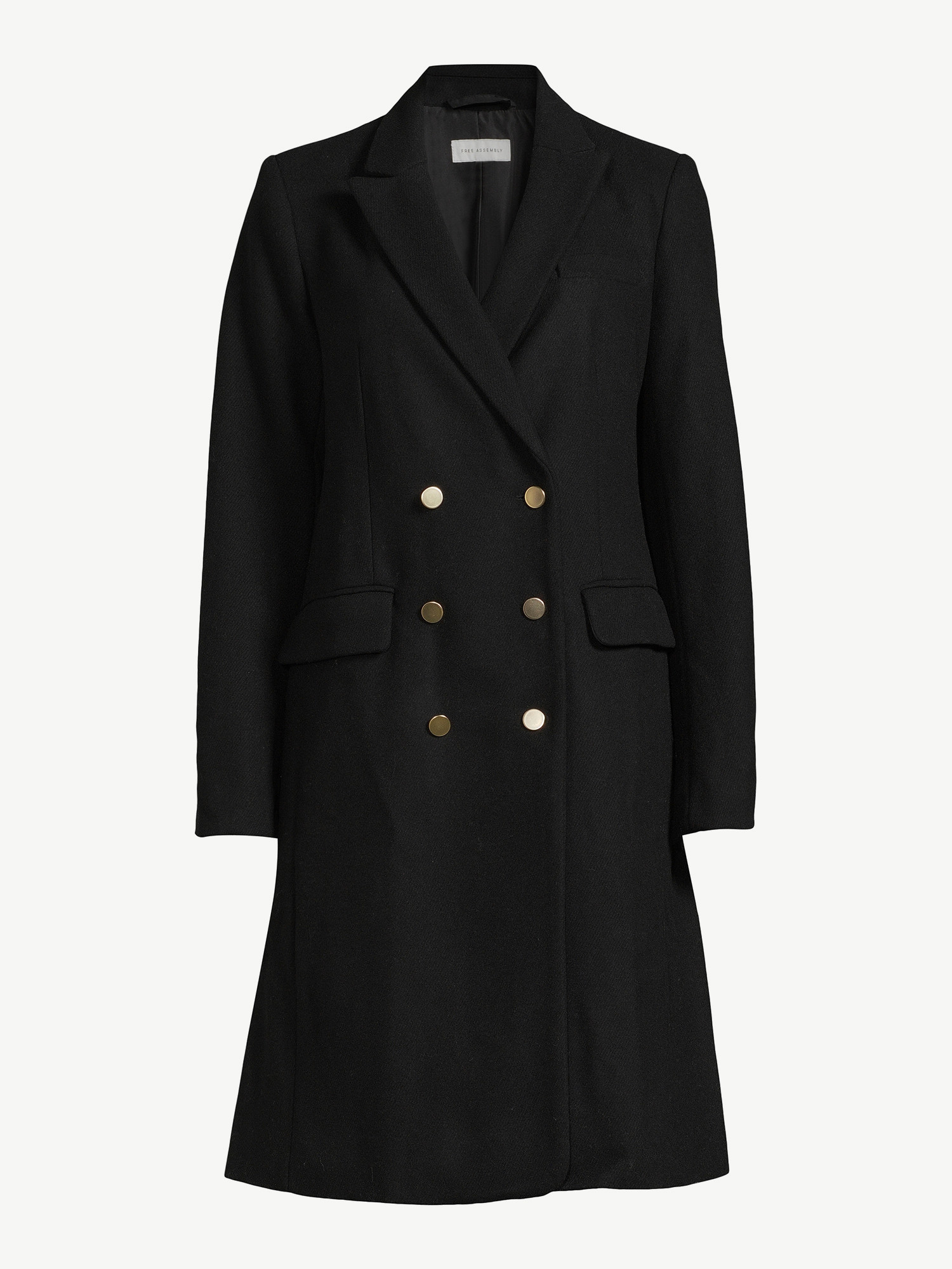 Free Assembly Women's Double Breasted Coat, Midweight - Walmart.com | Walmart (US)