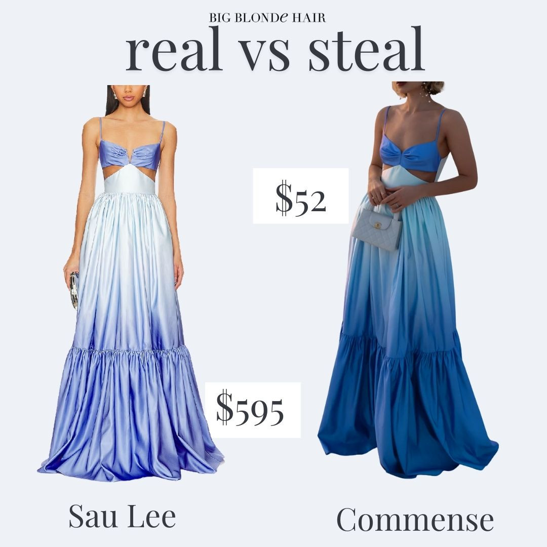 We were obsessed with the pink and green version of this cutout maxi dress with Ariana Madix wore it. Now shop the blue ombré version or look for less! This is a head turning wedding guest look!

#LTKFindsUnder100