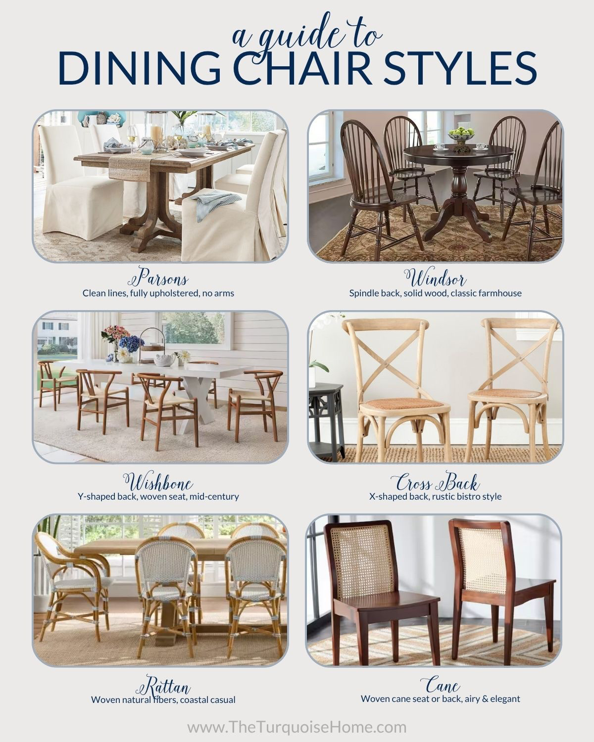 Learn your dining chair styles to make choosing the right dining room chair for your home easy peasy!! 

 #LTKHome