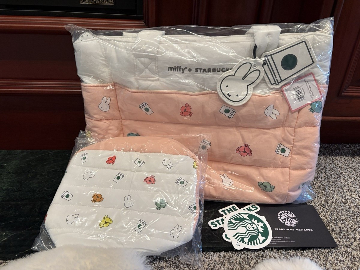 Starbucks x Miffy Large Tote Bag & Pouch Set & Stickers Limited Edition NWT | eBay | eBay US