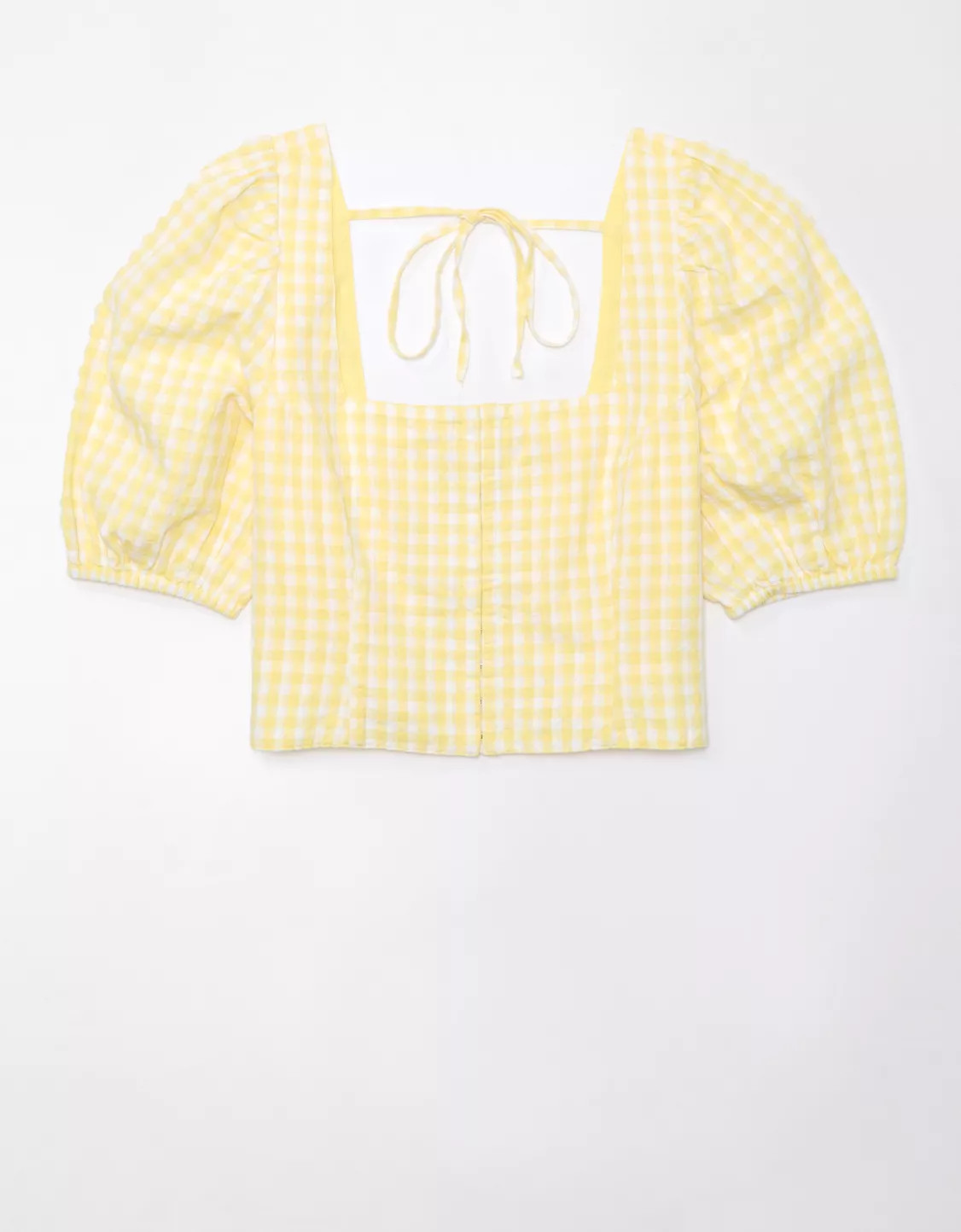 AE Square-Neck Corset Linen-Blend Top | American Eagle Outfitters (US & CA)