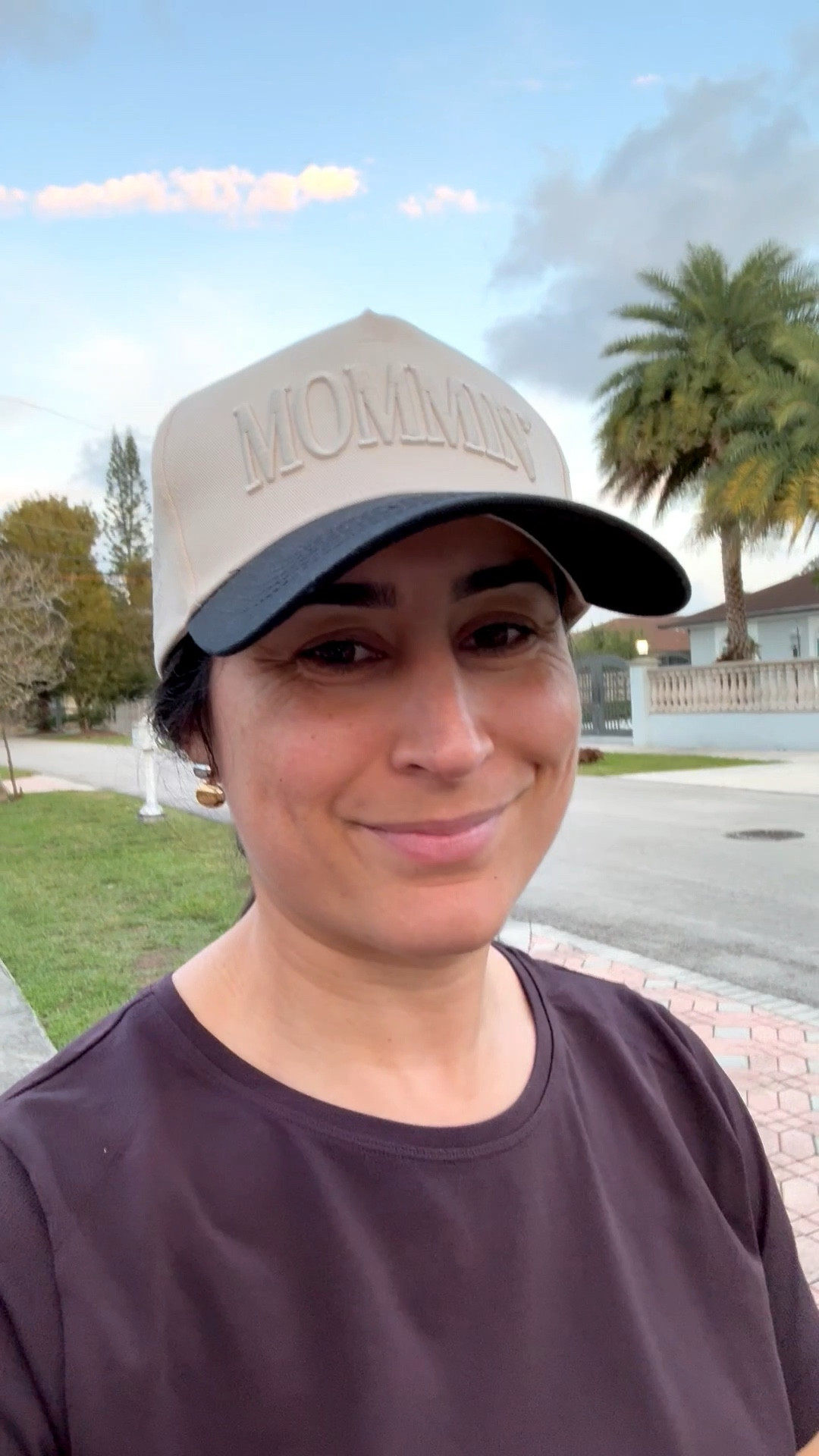 Wearing my fave hat for our family walk 🤍

