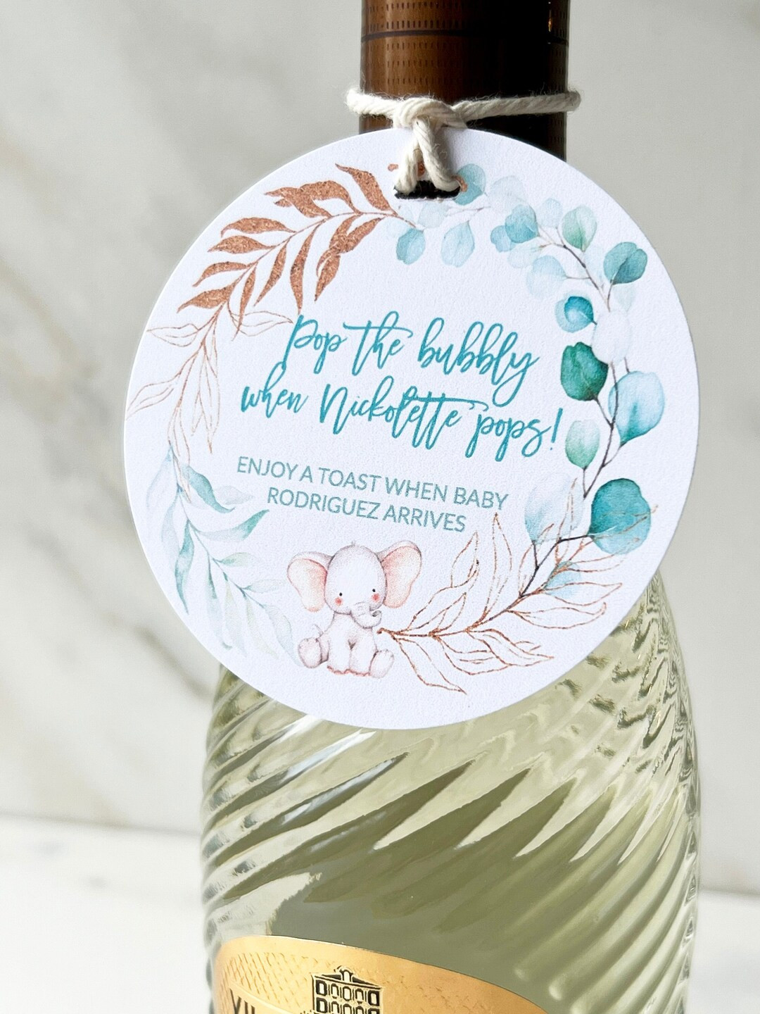Champagne Baby Shower Favor Tags Baby Shower Favor Ideas - Etsy | Etsy (US)
