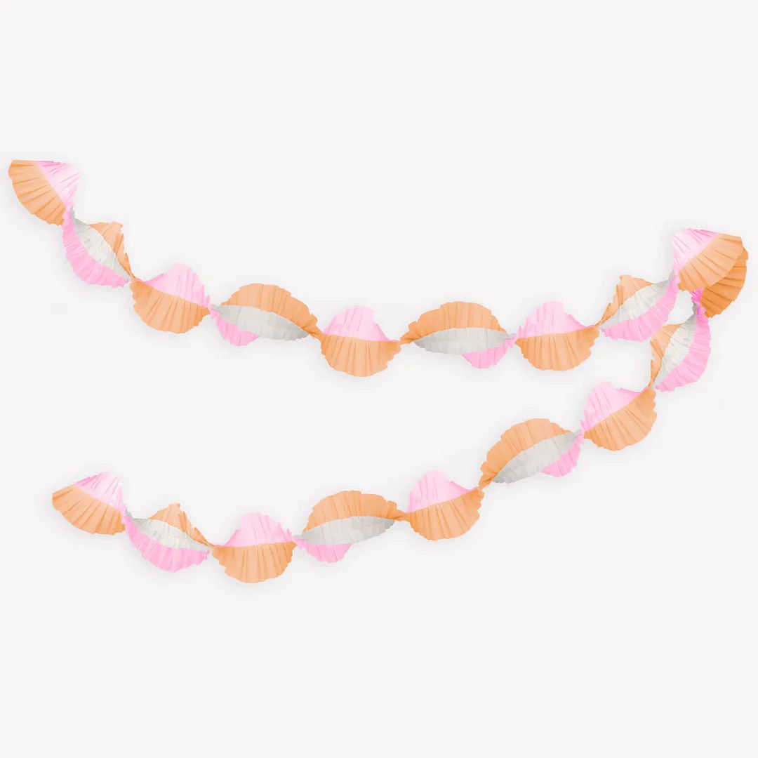 Peach + Pink Stitched Streamer | Ellie and Piper