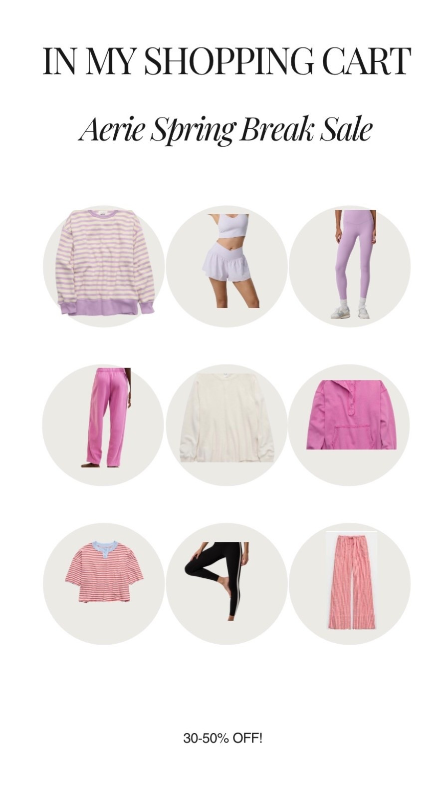 A few things I’m eyeing and buying from the Aerie Spring Break Sale! Too many cute items for 30-50% off!! 

#LTKSaleAlert #LTKmomlife #LTKSpringSale