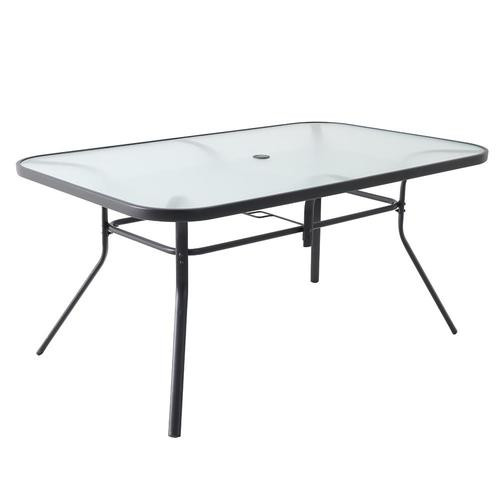 Garden Treasures - Pelham Bay Rectangle Outdoor Dining Table 38-in W x 60-in L with Umbrella Hole | Lowe's