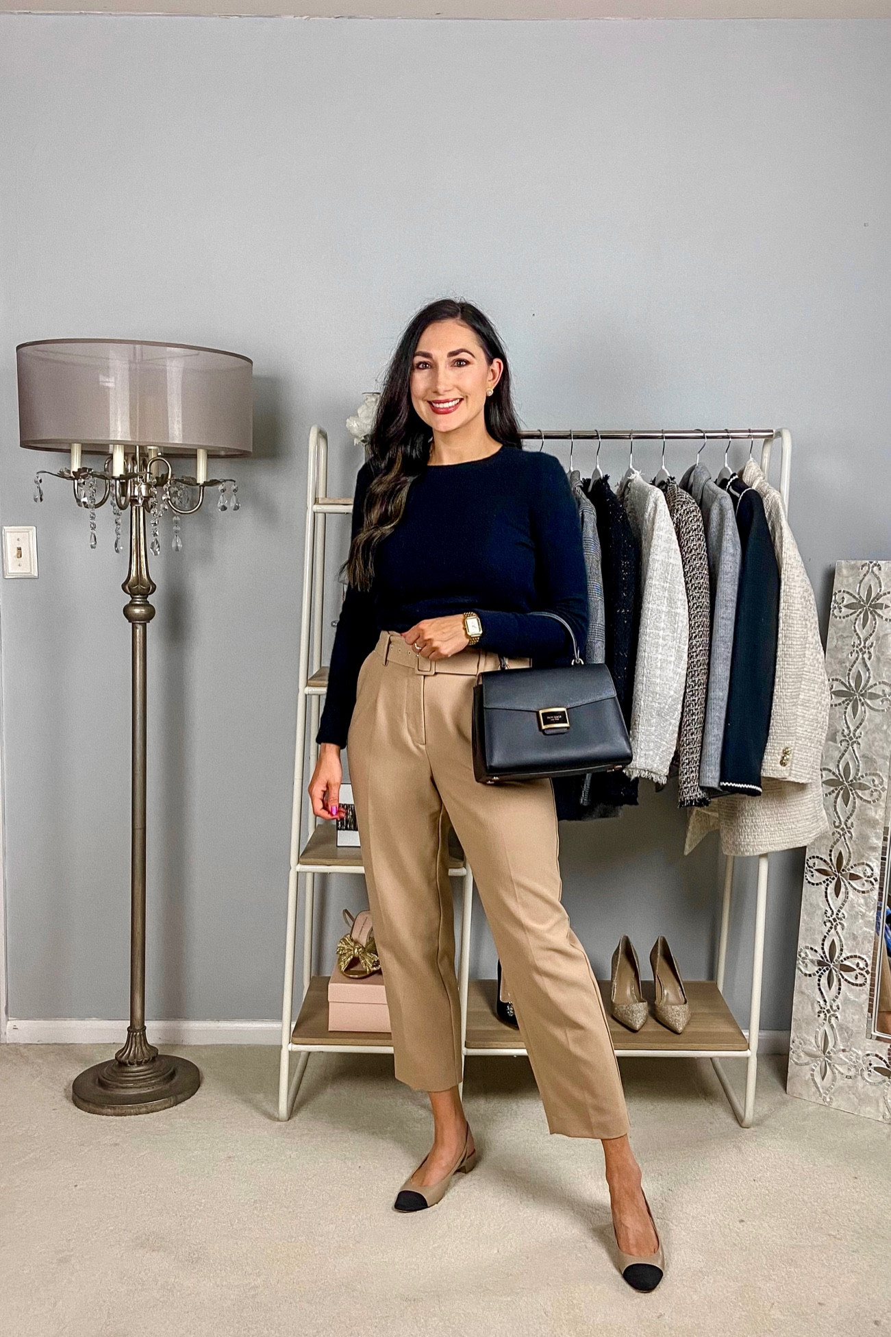 Neutral business casual work outfit 🖤🤎

Black cashmere sweater size small, TTS
Tan high waisted trousers size 2 (fit a little big in waist but wouldn’t size down)
Cap toe slingback heels size 7 narrow (should of got regular width and possibly 7.5) 

Workwear 
Nsale
Nordstrom Anniversary Sale 
Nordy sale 
Office outfit
Business wear 

#LTKxNSale #LTKworkwear #LTKstyletip