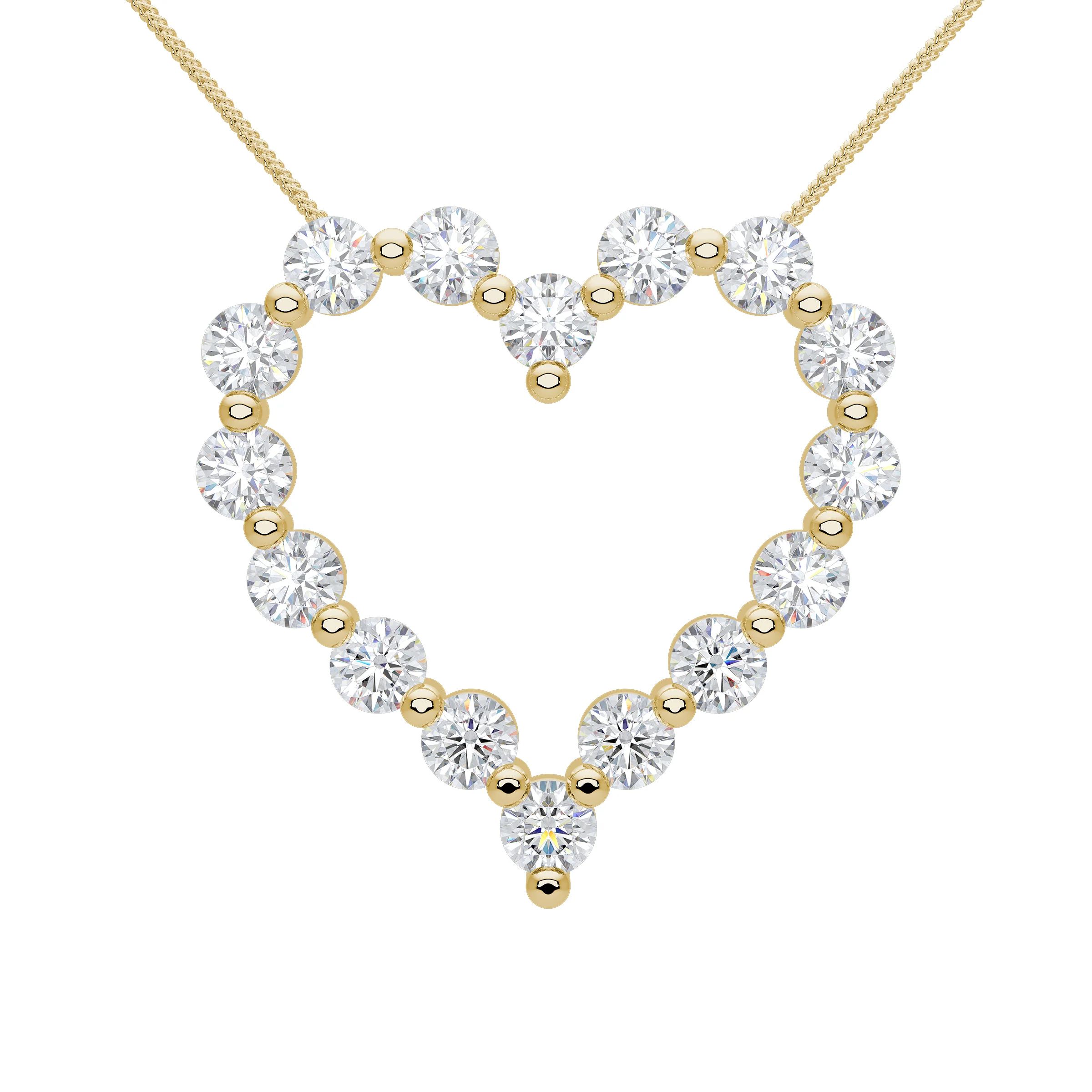 Mama's Charlie Cloud® Floating Diamond Heart Necklace 3.84 ctw | RW Fine Jewelry