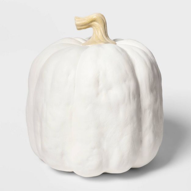 Falloween Medium Sheltered Porch Pumpkin White Halloween Decorative Sculpture - Hyde &#38; EEK! B... | Target