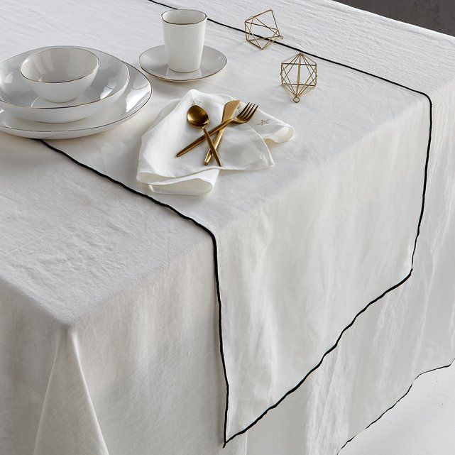 Taraka Pre-Washed Linen Table Runner | La Redoute (UK)