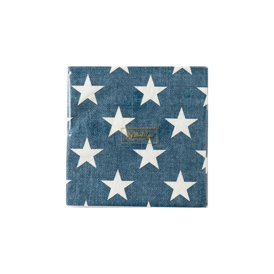 Navy Star Cocktail Napkin | My Mind's Eye