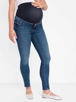 Maternity Full-Panel Rockstar Super-Skinny Jeans | Old Navy (CA)