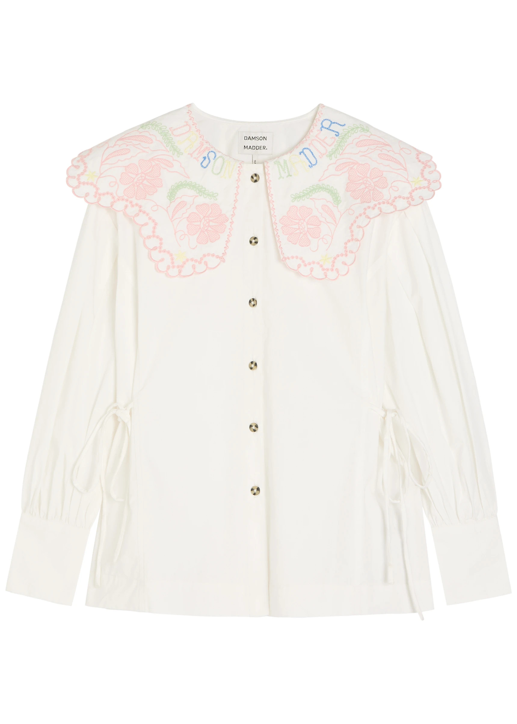 Valentina embroidered cotton-poplin blouse | Harvey Nichols