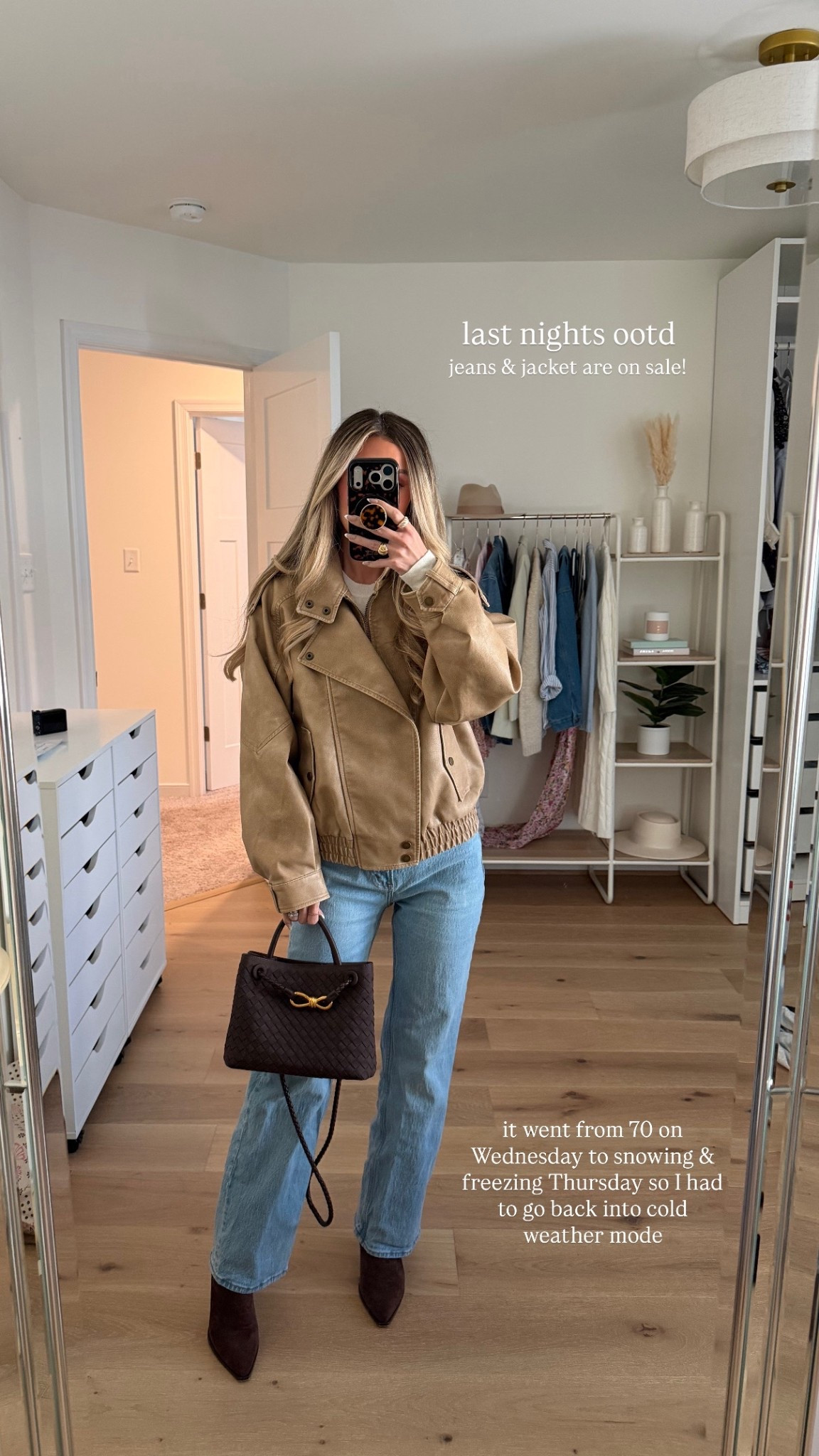 last nights ootd for a girls night out 🤍🍸 
+ leather jacket: xxs — runs oversized 
+ jeans: 24 short 
+ boots: true to size 

Petite fashion
Petite style
Girls night out 
Date night outfit 
Spring dale
Abercrombie style 

#LTKSpringSale #LTKPetite #LTKootd