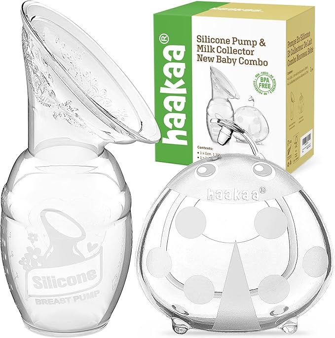 haakaa Manual Breast Pump for Breastfeeding 4oz/100ml and Ladybug Milk Collector 2.5oz/75ml Combo... | Amazon (US)