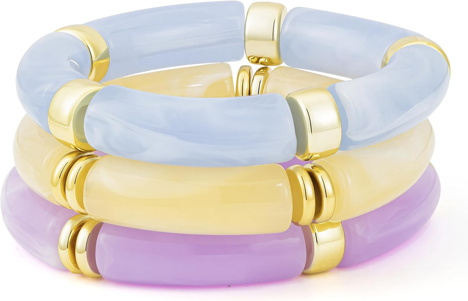 Acrylic Bangle Bracelets for Women Trendy Chunky Resin Bangles Bracelets Colorful Geometric Brace... | Amazon (US)