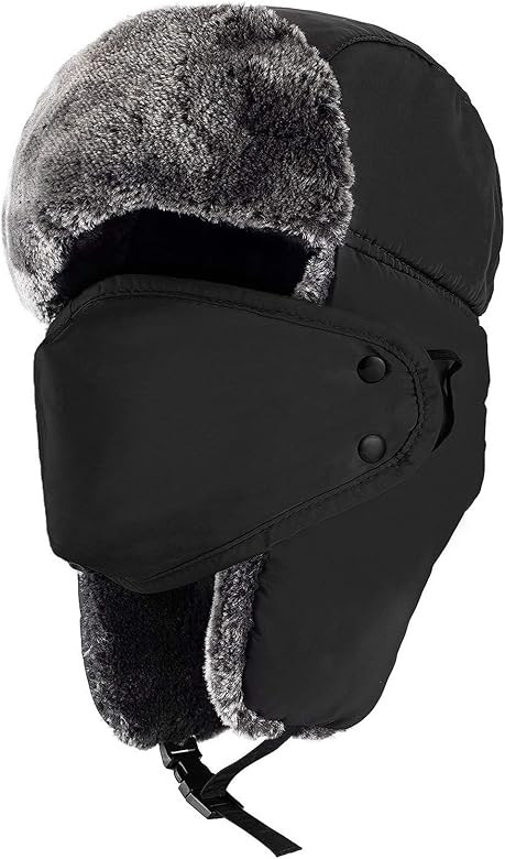 mysuntown Trapper Hat Winter Hats for Men, Trooper Russian Warm Hat with Ear Flaps, Women Ushanka... | Amazon (US)