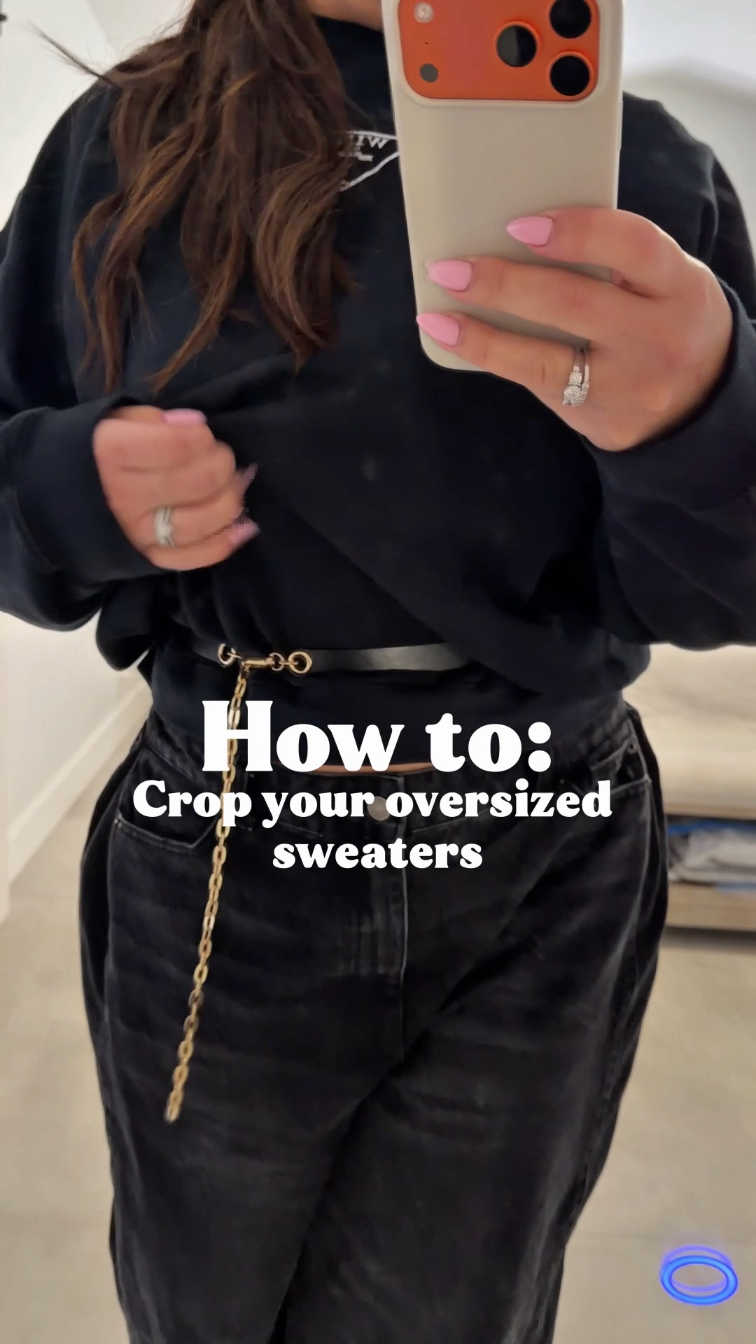 How to - crop your oversized sweatshirt. 

GRWM for work  

#LTKootd #LTKgrwm #LTKdayinmylife