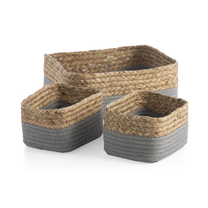 3 Piece Fabric Basket Set | Wayfair North America