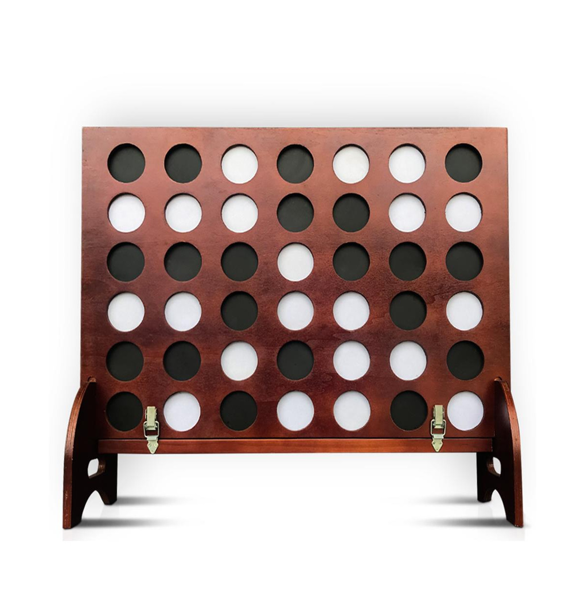 Swooc - Giant Four in a Row (All Weather) Outdoor Game w/ Carrying Case - Noise Reducing - 60% Quieter - Giant Connect - 4 Game - Black | Macy's