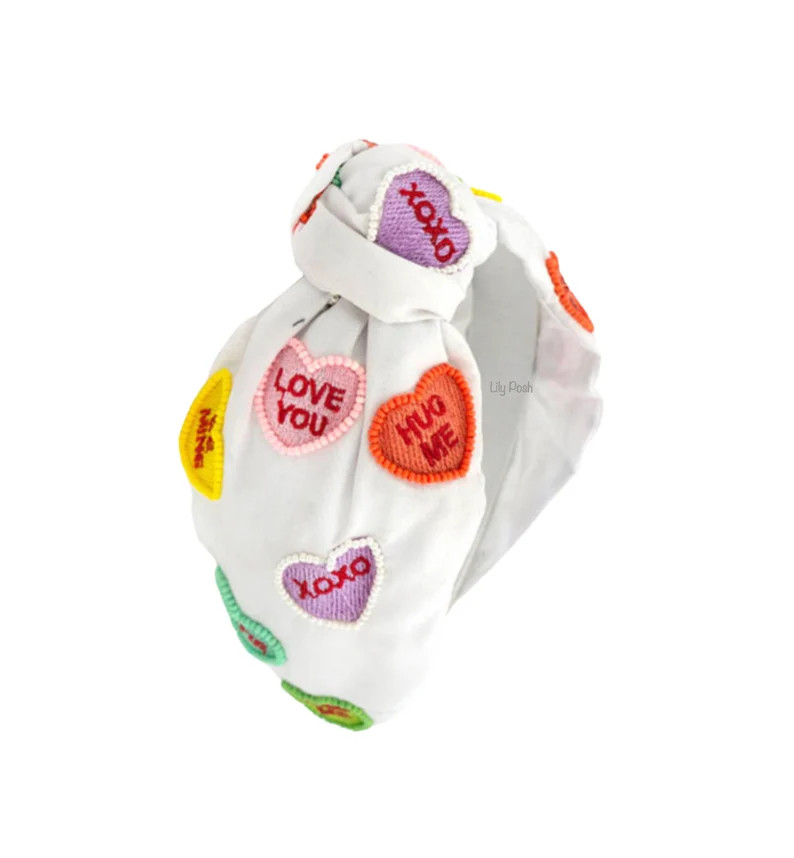 NEW! Wide Knot Headband, Heart Knot Headband, Beaded Heart Earring, Mama and Mini Headband, Child... | Etsy (US)