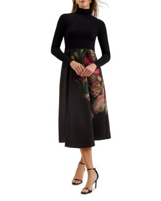 Ted Baker Asnes Floral Mixed Media Dress  | Bloomingdale's Women | Bloomingdale's (US)