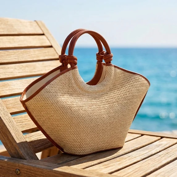 Tote Bag For Women Designer Summer Beach Purse Woven Vacation Straw Handbag | Walmart (US)
