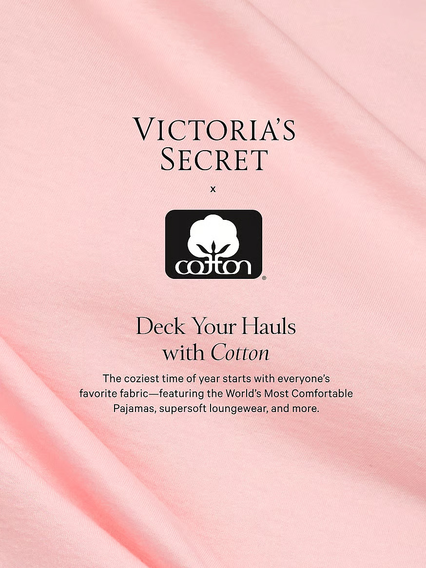 Buy Flannel Long-Sleeve Short Tee-Jama Set, Pink - Order Pajamas Sets online - Victoria's Secret ... | Victoria's Secret (US / CA )