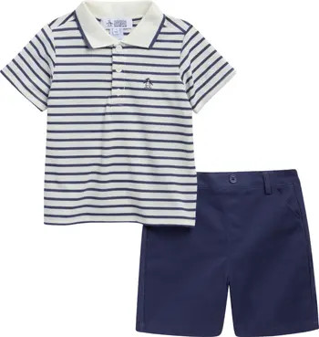 Original Penguin Kids' Stripe Polo & Shorts Set | Nordstromrack | Nordstrom Rack