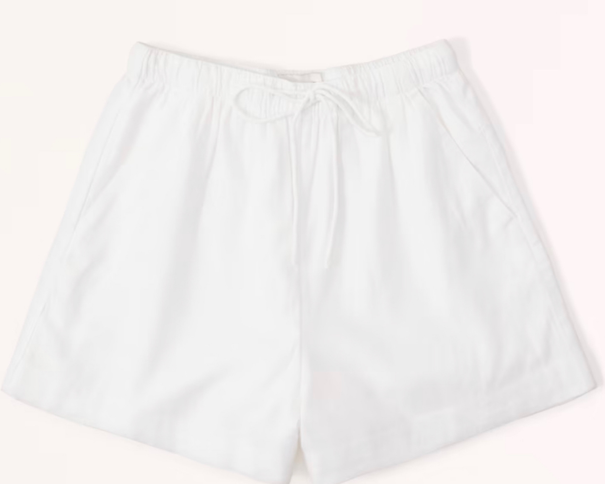 White linen blend draw string shorts on sale for 20% off

#LTKsalealert #LTKunder50 #LTKSeasonal