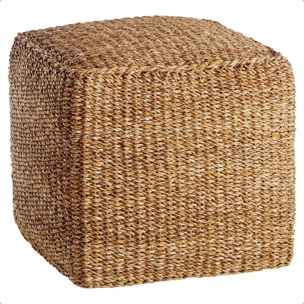 Crick 40cm Wide Square Solid Colour Pouffe Ottoman | Wayfair UK